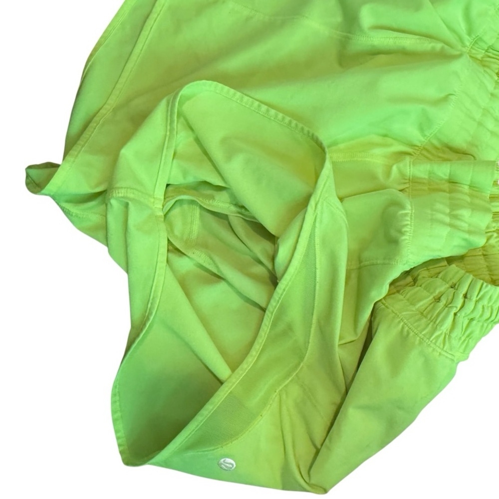 Lululemon neon yellow speed shorts sz 10 - Picture 5 of 7